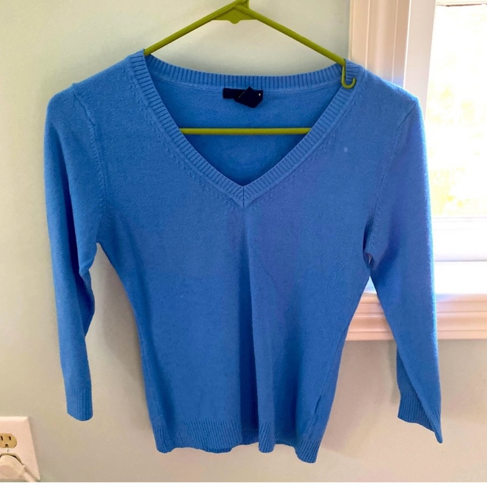 H&M Blue V-Neck Sweater